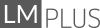 lm plus logo b/w